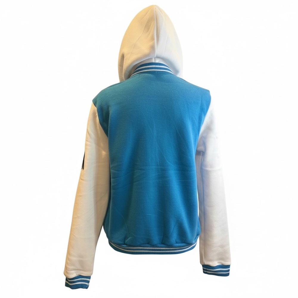 New Look Kids Blue and White Varsity Jacket - Picture 3 of 7